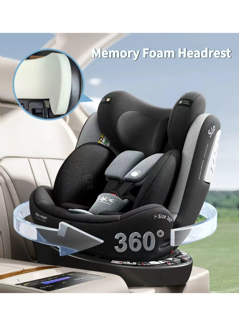 Heekin 360 Swivel i-Size Baby Car Seat with ISOFIX, for Newborn to 12 Years Old (40-150cm), Group 0+/1/2/3, Rear Facing with 5 Recline Positions - Image 3